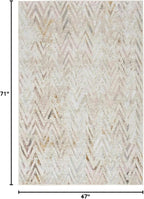Nourison Home Glam Multicolor 3'11" x 5'11" Area Rug - Easy Clean, Non Shedding, Bed Room, Living Room, Dining Room, Kitchen (4' x 6')