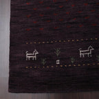 Hand Knotted Loom Wool ECO-Friendly Area Rugs - 2'6''x10', Runner, Brown Color, Solid Plain Design, High Pile Handmade Anti Skid Area Rugs for Living Room, Bed Room (L00111)