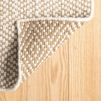 Dash and Albert Cocchi Handwoven Wool Rug, 7.5 X 9.5 Feet, Neutral Geometric Pattern - Premium Luxury Hotel Quality Soft Breathable Hypoallergenic Machine Washable Easy Care All Season Comfortable