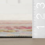 Dash & Albert Paint Chip Pastel Machine Washable Rug, 6 X 9 Feet, Multicolored Geometric Pattern