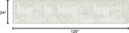 Phantoscope Washable Runner Rug 2'x10' Non-Slip, Modern Hallway Rugs for Entryway, Stair, Bedroom, Dining Room, Distressed Geometric Floral Pattern, Low-Pile Foldable Floor Carpet, Teal Floral/Beige