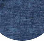 Hand Knotted Loom Wool ECO-Friendly Area Rugs - 6'x6', Round, Blue Color, Solid Plain Design, High Pile Thick Handmade Anti Skid Area Rugs for Living Room, Bed Room (L00111)