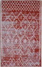 Furnish my Place Trellis Pattern Rug - 5 ft. x 8 ft, Rust, Bohemian Rug with Transitional Design