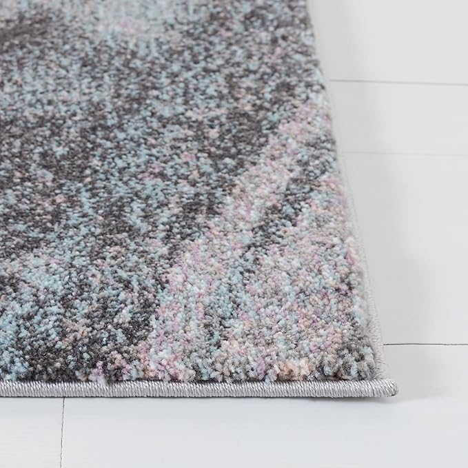 SAFAVIEH Glacier Collection Area Rug - 9' x 12', Pink & Blue, Modern Abstract Design, Non-Shedding & Easy Care, Ideal for High Traffic Areas in Living Room, Bedroom (GLA126U)