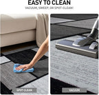 Rugshop Contemporary Modern Boxes Runner Rug 2' x 10' Gray