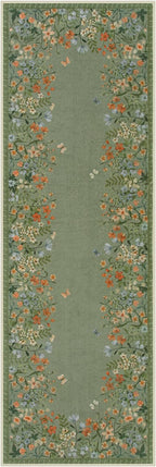 Lahome Boho Floral 2x6 Rug Runners for Hallways Non Slip,Green Kitchen Runner Rugs Non Skid Washable Bathroom Carpet Runner,Soft Non-Slip Indoor Runners for Entryway Laundry Bedroom(Green,2x6)