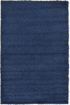 Unique Loom Solid Shag Collection Area Rug (5' 1" x 8' Rectangle, Sapphire Blue/ Navy Blue)