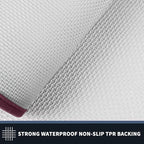 PURRUGS Dirt Trapping Door Mat 32" x 48", Non-Slip/Skid Machine Washable Entryway Rug, Shoes Scraper, Area Rug, Super Absorbent Welcome Mat for Muddy Wet Shoes and Paws, Pink & Burgundy Red