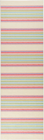 Dash & Albert Cady Stripe Multi Machine Washable Rug, 3 X 5 Feet, Multicolored Stripe Pattern - Premium Luxury Hotel Quality Soft Breathable Hypoallergenic Machine Washable Easy Care All Season