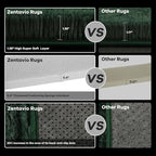 Zentavio Emerald Green Rugs for Bedroom 4x6 Dark Green Area Rugs for Living Room Fluffy Fake Grass Carpet for Kids Room Playroom Furry Shag Aesthetic Soft High Pile Washable Home Decor