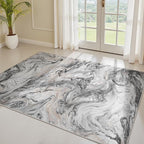 3x5 Washable Area Rugs for Living Room, Modern Abstract Rug Entryway Kitchen Non Slip Throw Rug, Stain Resistant Carpet for Dining Room Playroom Bedroom, Pet & Kids Friendly