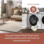 nuLOOM 3'9" x 6' Cozy Plush SuperiorWash Area Rug, Machine Washable, Non-Slip, Soft Fluffy Shag Carpet for Living Room Bedroom Kids Room Nursery Home Decor, Jeni Beige