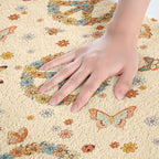 Erosebridal Groovy 70s Theme Rugs Retro Peace Sign Fluffy Rugs Boho Butterfly Indoor Entry Rug 16x24 Hippie Honey Bee Non Slip Bathroom Carpet Vintage Flower Floral Floor Mats for Kids