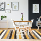 LUXE WEAVERS Lantanas Collection 7119 Yellow 8x10 Modern Geometric Area Rug