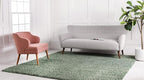 Unique Loom Davos Shag Collection Area Rug - Solid (7' 1" Square, Sage)