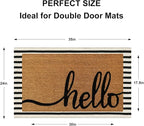 Black and White Striped Rugs 2.3'x3.6', Washable Hand Woven Front Door Rug, Reversible Outdoor Welcome Mat Foldable Layered Door Mats for Entryway Porch Decor Home Entrance