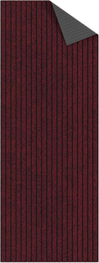 Ottomanson Mud Mat 2' x 2' Entryway Rug - Non-Slip Scraper Doormat for Muddy Paws, Dirt Trapping Indoor/Outdoor Mat for High-Traffic Areas, Kitchen, Garage, Patio, Red
