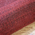 Rugsotic Carpets Hand Woven Flat Weave Kilim Wool ECO-Friendly Area Rugs - 8'x10', Rectangle Shape, Dark Red Color, Solid Plain Design, Low Pile Handmade Rugs for Living Room, Bed Room (D00111)