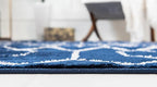 Unique Loom Marilyn Monroe Glam Collection Area Rug - Trellis (10'x 13' Rectangle, Navy Blue Silver/ Silver)