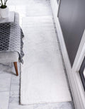 Unique Loom Solo Collection Area Rug - Calabasas (2' 2" x 13' Runner, Snow White)