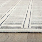 Rugshop Bohemian Stripe Lines Washable Non Slip Area Rug 2' x 4' Ivory