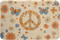 Erosebridal Groovy Party Decorations Bathroom Rugs for Girls Women Peace Sign Decor Bath Mat Hippie Butterfly Non Slip Bath Rugs Cute Kawaii Florals Fluffy Plush Rugs 20x32 Honey Bee Gifts for Kids