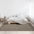 LUXE WEAVERS Modern Geometric Wave Taupe 6x9 Area Rug