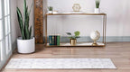 Unique Loom Trellis Frieze Collection Area Rug - Geometric (2' x 8' 8" Runner, Ivory/ Gray)