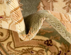 Unique Loom Versailles Collection Traditional Classic Floral Motif Area Rug (7' 11 x 10' 0 Oval, Green/Ivory)