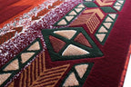 YHSF South West Native American Area Rug C318 - Easy Clean, Thick, Soft, Durable Native Tribal American Indian Inspired Rug for Bedroom/Living Room and More - Rust, 5 Feet x 7 Feet