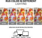 Rugshop Modern Bright Flowers Non-Slip (Non-Skid) Area Rug 20" X 30" Multi