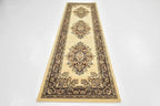 Unique Loom Reza Collection Traditional Persian Style Area Rug, 2 ft 7 in x 10 ft, Ivory/Brown