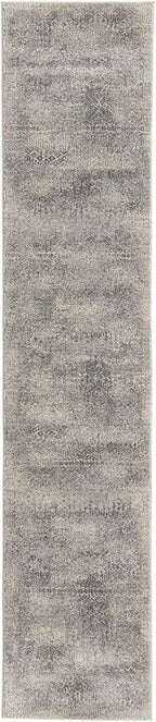 Unique Loom Finsbury Collection Area Rug - Sarah (2' x 9' 10" Runner, Gray/ Ivory)