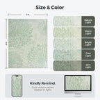WITSHOCK Living Room Area Rugs 8x10: Boho Light Green Rug for Bedroom Kids Room Neutral Modern Soft Thin Large Carpet Non-Slip Stain Resistant Low Pile Decor,Green/Light Green