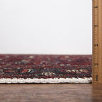 Bloom Rugs Washable Non-Slip 7 ft Runner - Burgundy Traditional Bordered Runner for Entryway, Hallway, Bathroom, and Kitchen - Exact Size: 2.5' x 7'