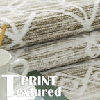 jinchan Moroccan 4x6 Area Rugs for Bedroom - Machine Washable Soft Modern Geometric Stain Resistant Non-Slip Ultra-Thin Low-Pile Carpet for Living Room Kitchen Dining Room (4x6ft, Taupe)