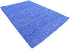 Unique Loom Solid Shag Collection Area Rug (6' 1" x 9' Rectangle, Periwinkle Blue)