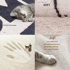 Soft Cashmere Area Rug Luxury Bedside Carpet Bedroom Living Room Mats Solid Color Children's Room Rugs Runner Carpets Indoor Mats Home Décor White Gray Red 4' X 8'