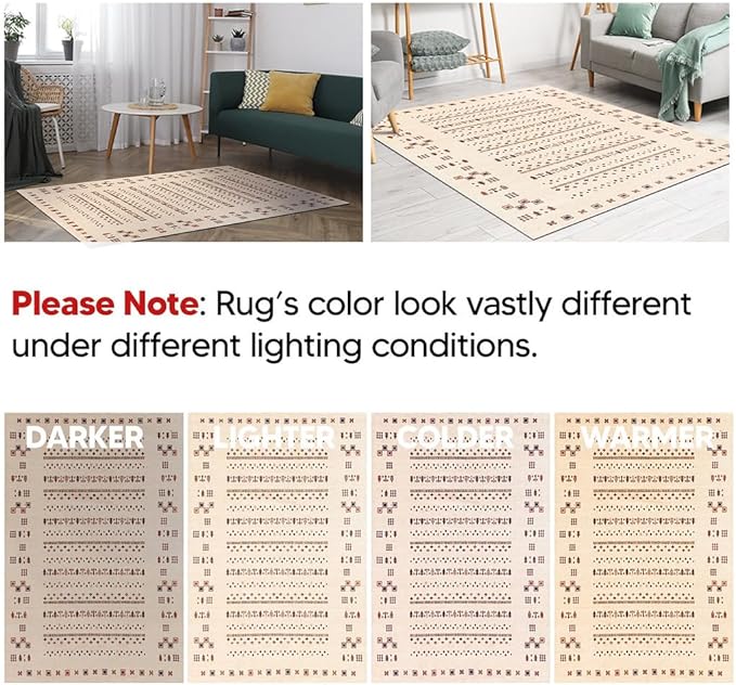 Keen Home Design 2x10 Rug - Machine Washable Runner Rug with Non-Slip Backing, Ideal for Hallway, Entryway, Kitchen, Laundry Room - Vintage, Easy Clean, Durable, Low Pile - (2'6" x 10')