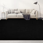 Large Area Rugs for Living Room Bedroom, 5x8 Feet Black Rug, Minimalist Modern Shag Rug, Soft Thick Comfy Memory Foam Indoor Carpet, Non-Slip Washable Rug for Boys Girls Dorm Nursery Room Home Decor