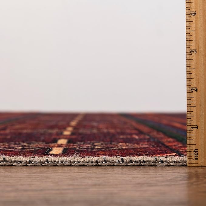 Keen Home Design 8x10 Rug - Machine Washable Area Rug with Non-Slip Backing, Ideal for Living Room, Dining Room, Bedroom - Vintage, Easy Clean, Durable, Low Pile Rug - (8' x 10')