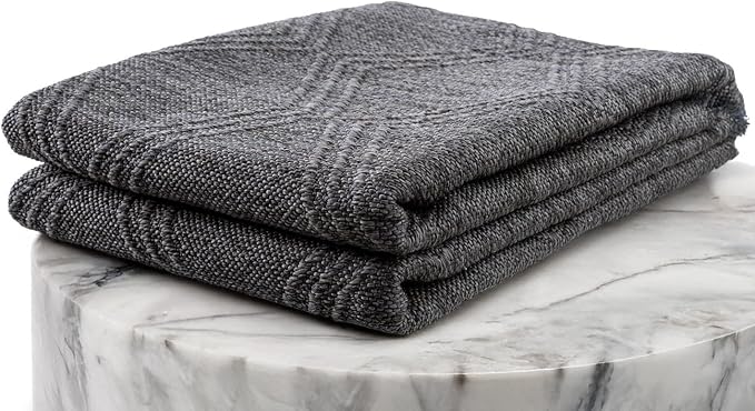 LUXE WEAVERS Modern Farmhouse Smoke 9x12 Washable Area Rug, Anti-Slip Diamond Pattern Carpet