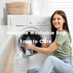 VK VK·LIVING Machine Washable Rug 4'x6' Vintage Design Washable Area Rugs with Non Slip Rugs for Living Room Bedroom Traditional Woven Carpet Stain Resistant Home Decor Office Boho Rug (Navy)