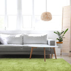 duduta Green Soft Fluffy Rug 4x6 ft, Shag Fuzzy Plush Rectangle Carpet for Bedroom Nursery Living Room Home Decor