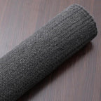 Rugsotic Carpets Hand Woven Flat Weave Kilim Wool ECO-Friendly Area Rugs - 5'x8', Rectangle Shape, Charcoal Color, Solid Plain Design, Low Pile Handmade Rugs for Living Room, Bed Room (D00111)