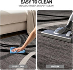 Rugshop Wavy Circles Design Round Rug, Carpet with Jute Backing for Living Room, Dining Room, or Bedroom, Gray, 8' Round