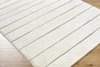 Livabliss x Our PNW Home Cascade Minimalist Striped Area Rug, 9'2" x 12', Striped Ivory/Taupe