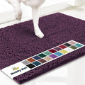 Muddy Mat® | Super Absorbent Door Mat Indoor, Microfiber Quick Dry Chenille Entryway Rug, Non-Slip Front Door Mat, Indoor Mats for Entryway, Machine Washable Pet Rug, Dark Purple 24"x36"