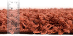 Unique Loom Solid Shag Collection Area Rug (4' 1" Octagon, Terracotta)