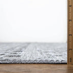 Bloom Rugs Washable Non-Slip 6' x 9' Rug - Ivory/Gray Traditional Moroccan Area Rug for Living Room, Bedroom, Dining Room, and Kitchen - Exact Size: 6' x 9'
